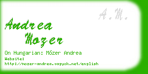 andrea mozer business card